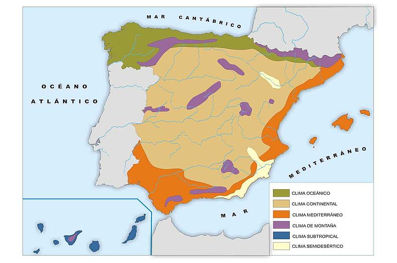 climas de espana peninsula iberica